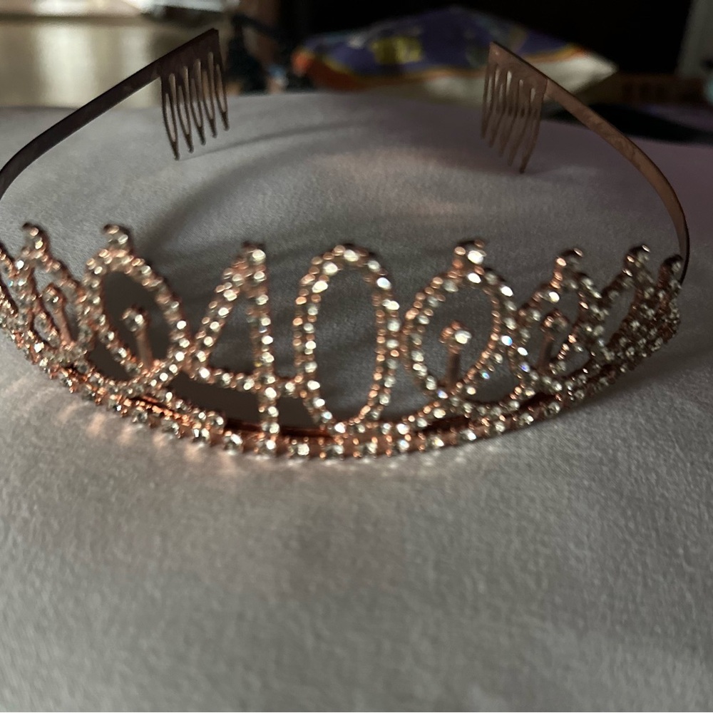 Gold Ornate Hair Accessory with Beaded Embellishments